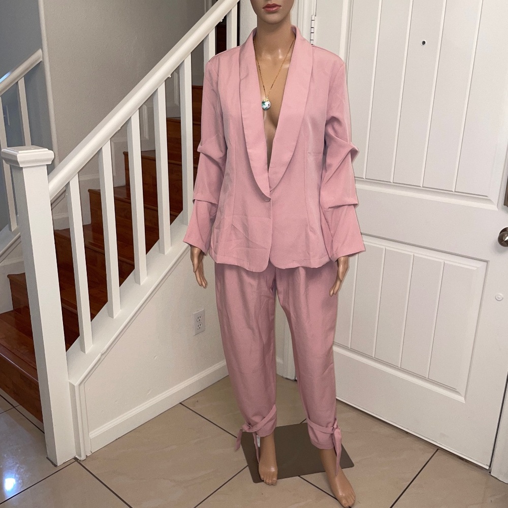 NWT Blush Pink Blazer Pant Suit